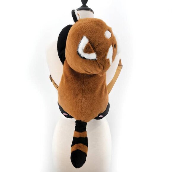 SPOOKYVILLE CRITTERS - Red Panda Furry Plush Backpack - Picture 3 of 7